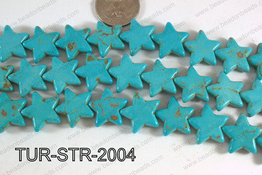 Howlite Star Turquoise 20mm TUR-STR-2004
