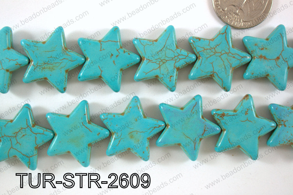 Turquoise Star 26mm TUR-STR-2609