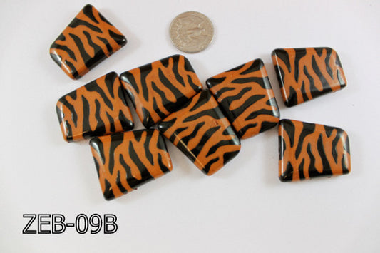 Zebra Bead Trapezoid  ZEB-09B