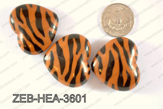 Zebra Heart 36x32mm ZEB-HEA-3601