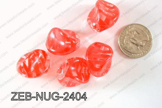 Zebra Bead Nugget 500g Bag 20x24mm ZEB-NUG-2404