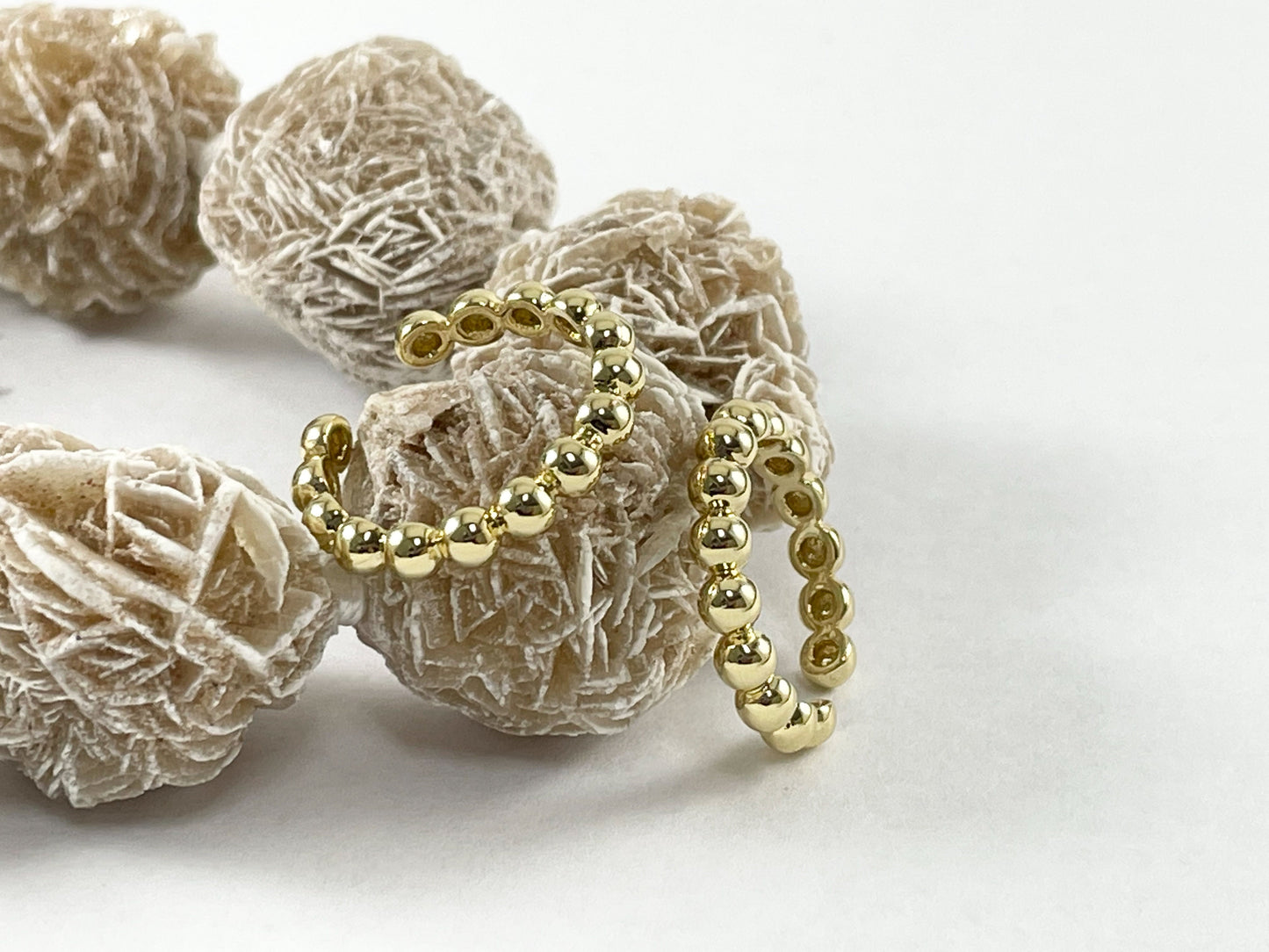 Dainty Cute Simple Stackable Beaded Minimalist 18K Gold Plated Ring 6pcs