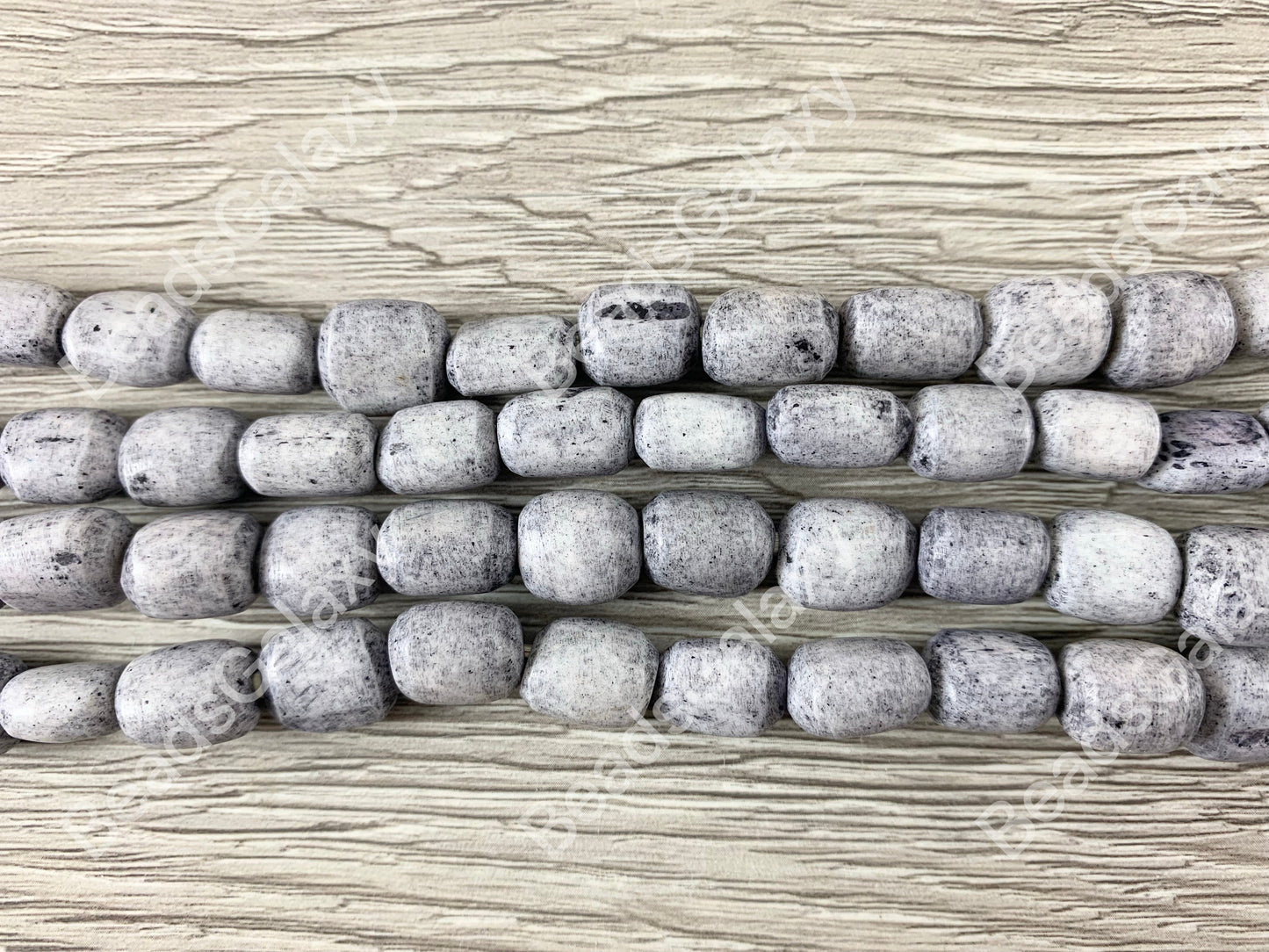 Blue Hand Cut Bone Nugget Beads