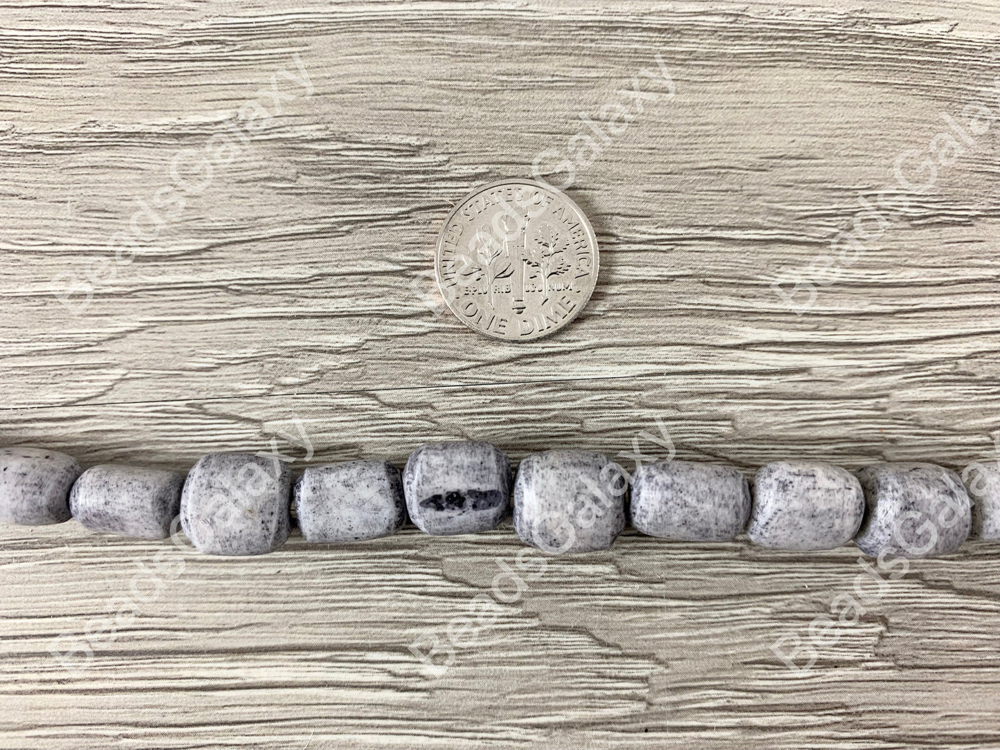 Blue Hand Cut Bone Nugget Beads