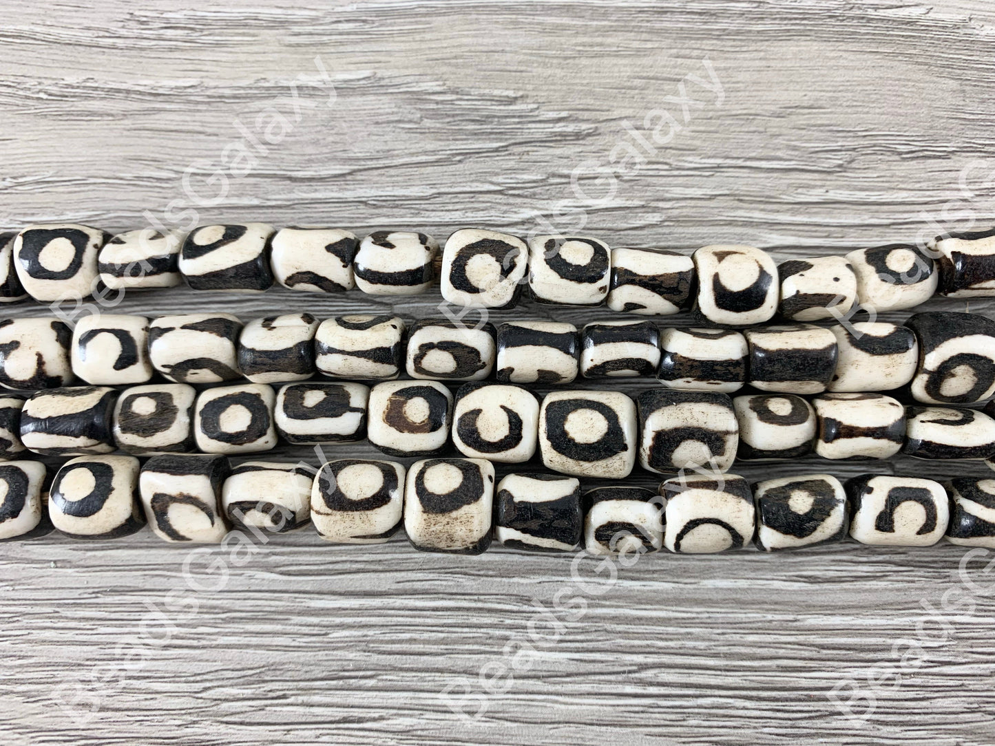 Cream Brown Circle Bone Beads From Africa