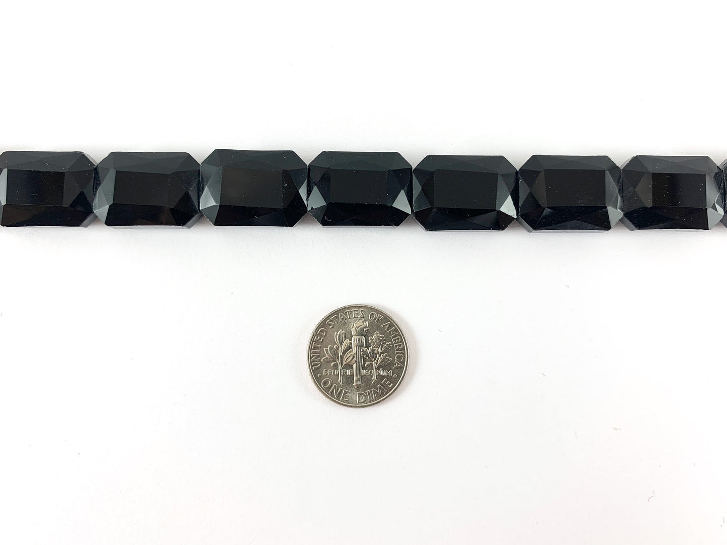 Faceted Shiny 13x18mm Dyed Glass Rectangle Crystal Strands