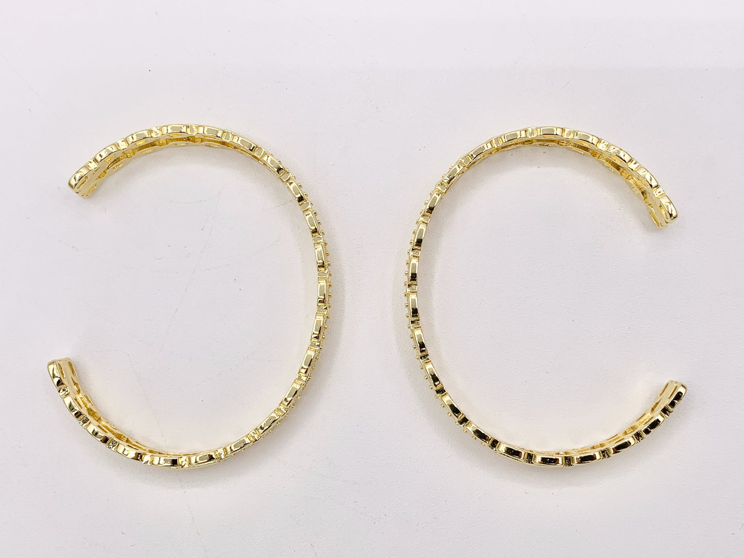Triple Layered Twist Bracelet Cuffs in Real Gold 18K Plated Copper 1 pc