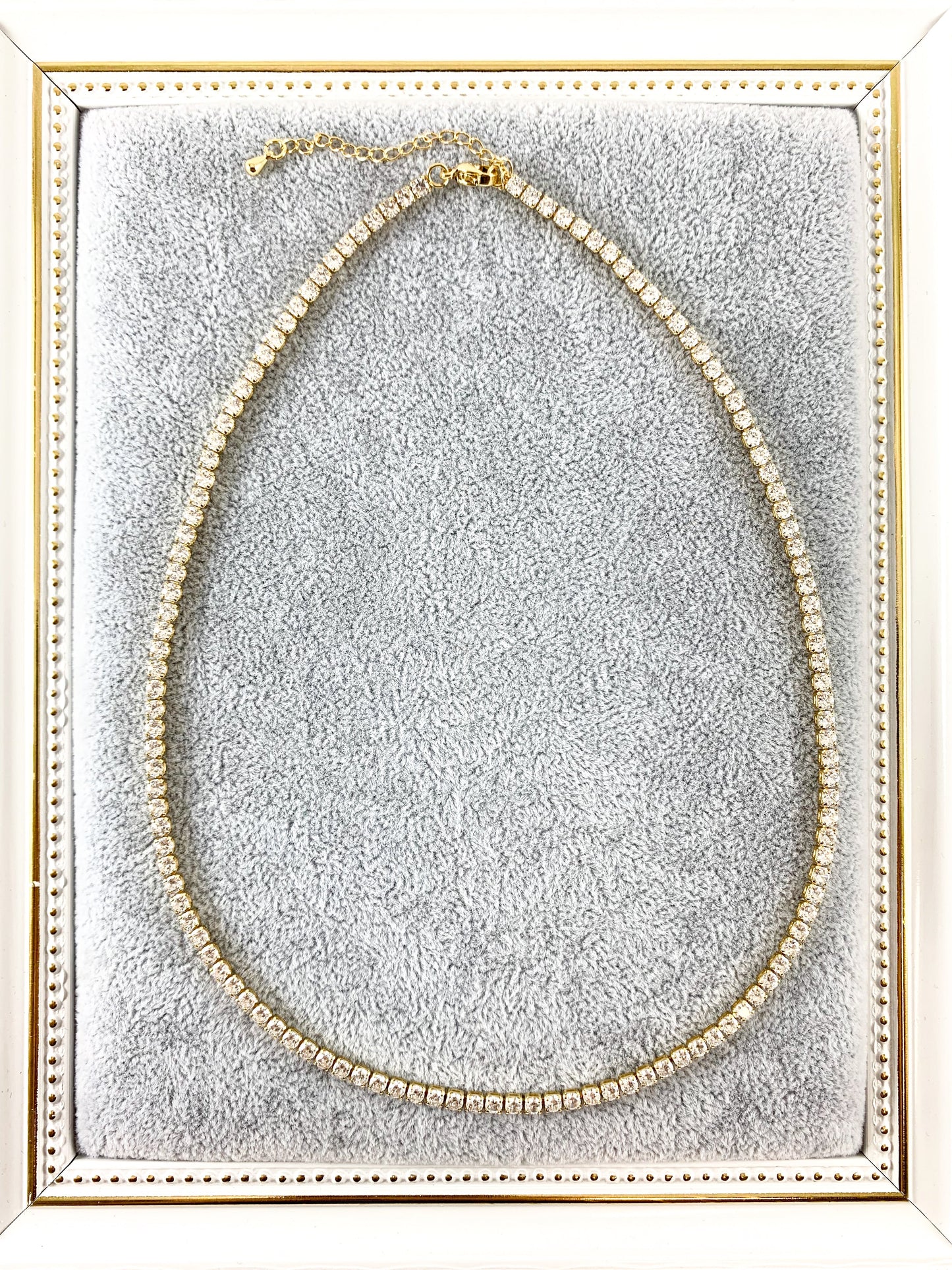 Delicate 18K Gold/Platinum Plated Dainty Minimalist Fancy Rhinestone Cup Chain Necklace 5pcs