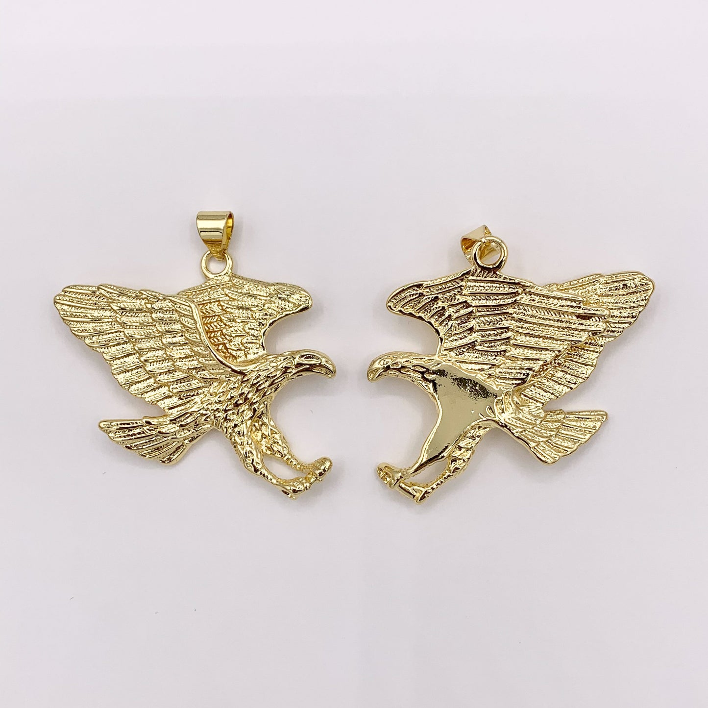 Large American Bald Eagle Pendant in 18K Gold or Silver plated over Copper 3 pcs