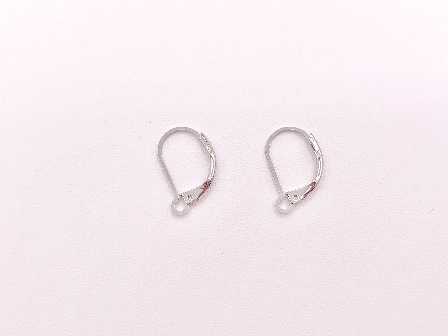 Real Gold or Silver 18K Plated Copper Earring Lever Backs with Opening Loop Component 50 pcs