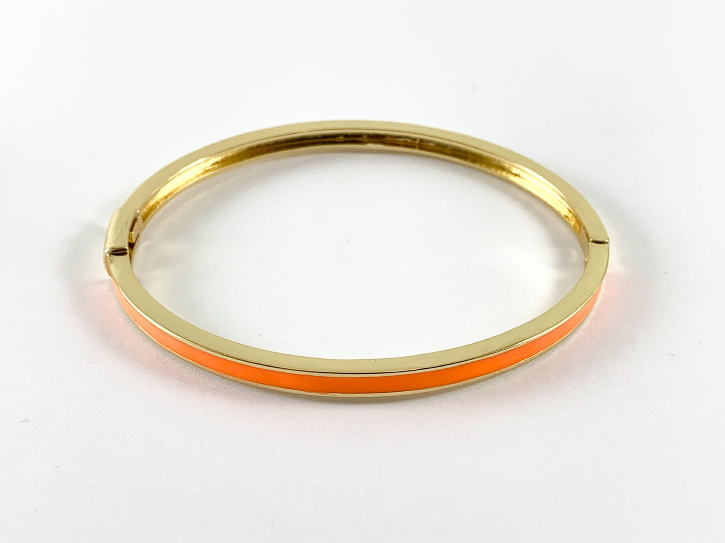 Real Gold 18K Plated Enamel Copper Push Bracelet Cuffs/ Bangles 1 piece