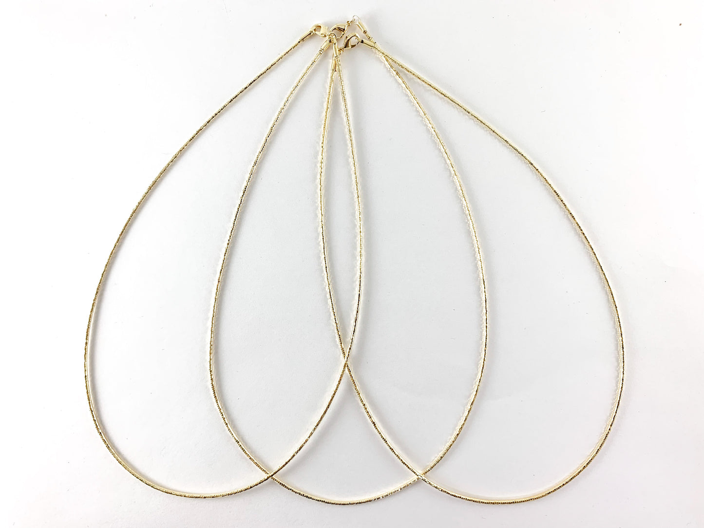 Delicate Gold Plated Dainty Flexible Minimalist Necklace 5pcs