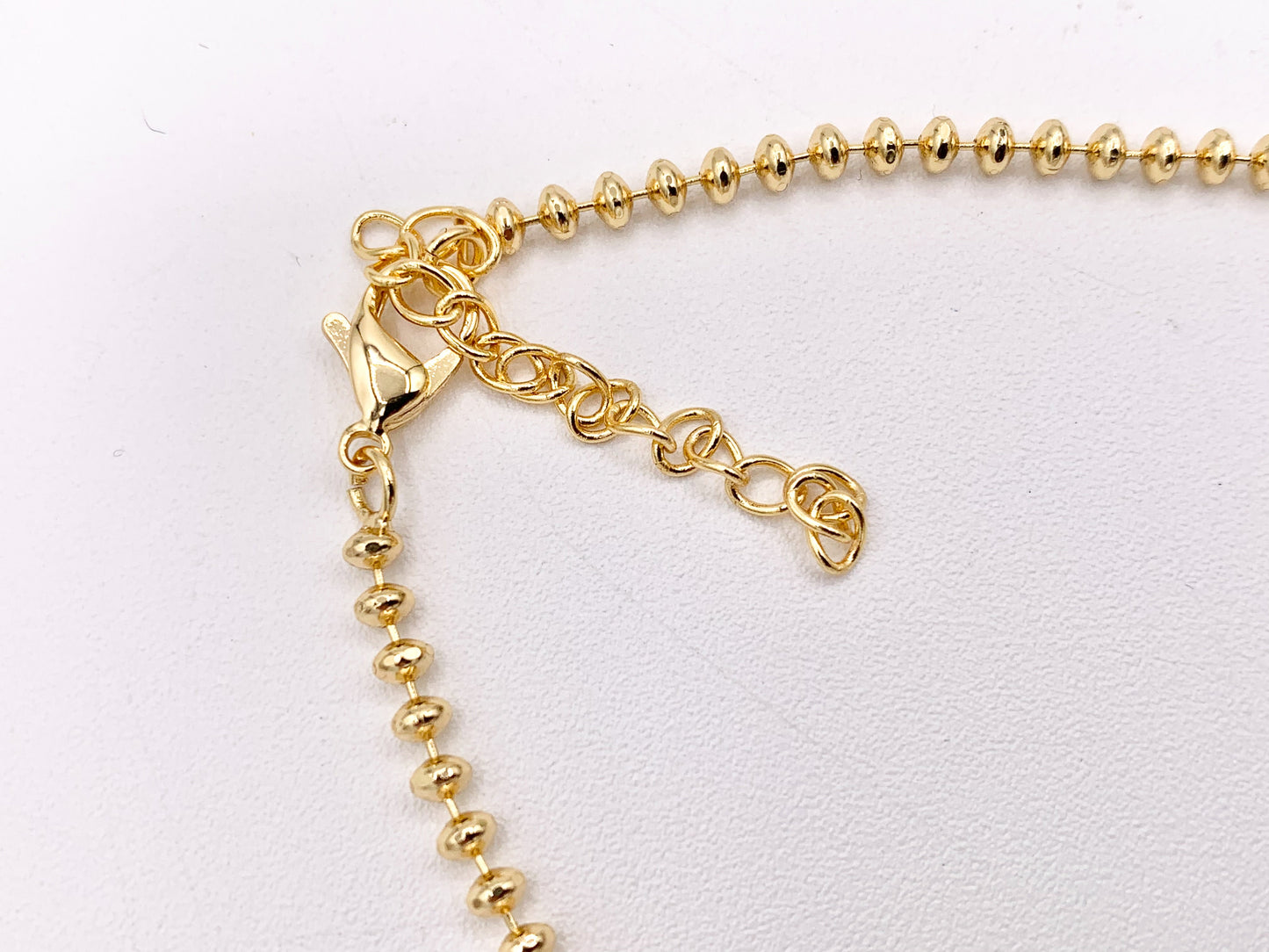 Delicate 18K Gold Plated Hematite Tiny Rondelle 3mm Finished Necklace 1pc