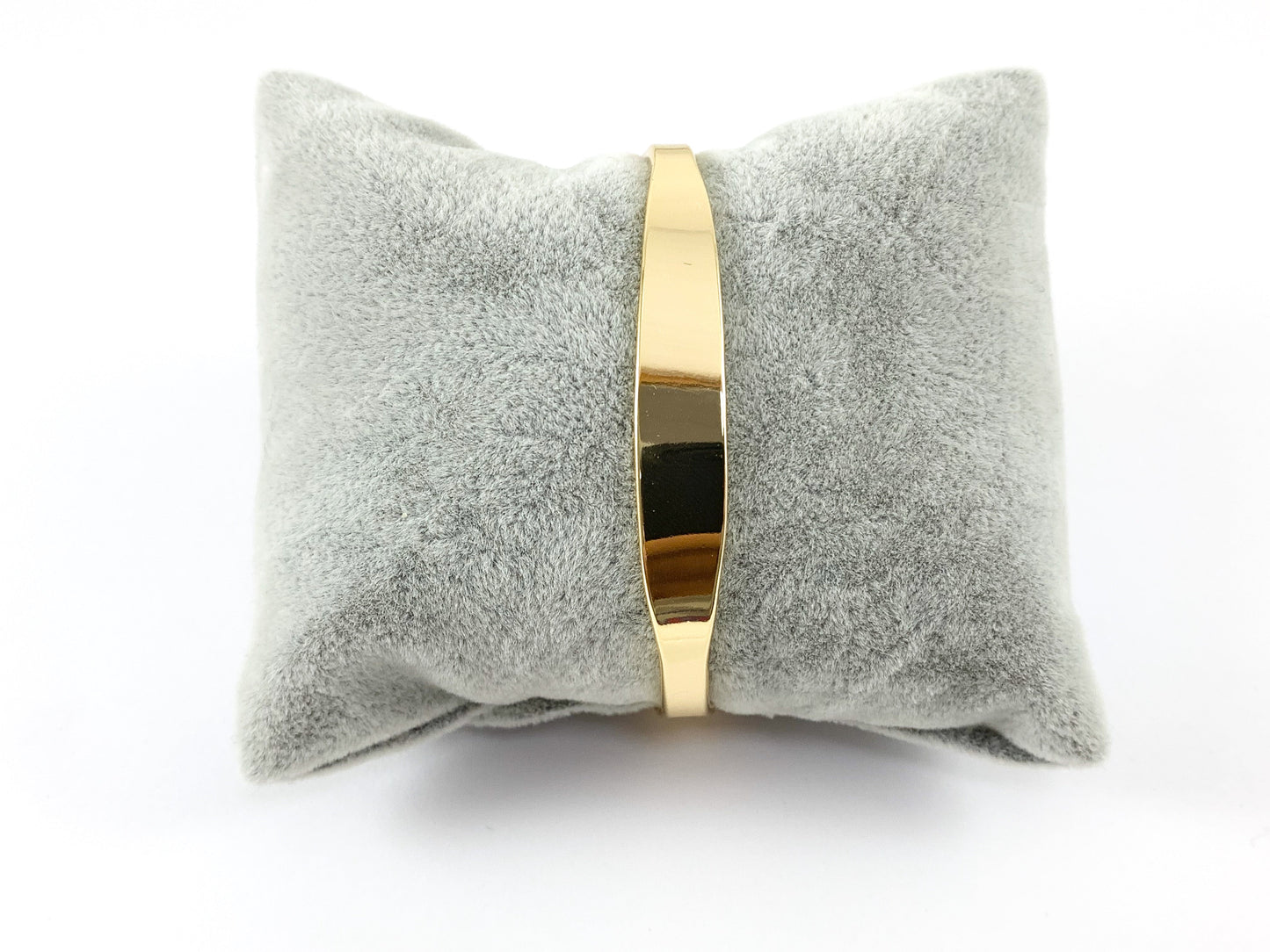Real Gold 18K Plated Copper Simple Minimalist Adjustable Bracelet Cuff 2pc