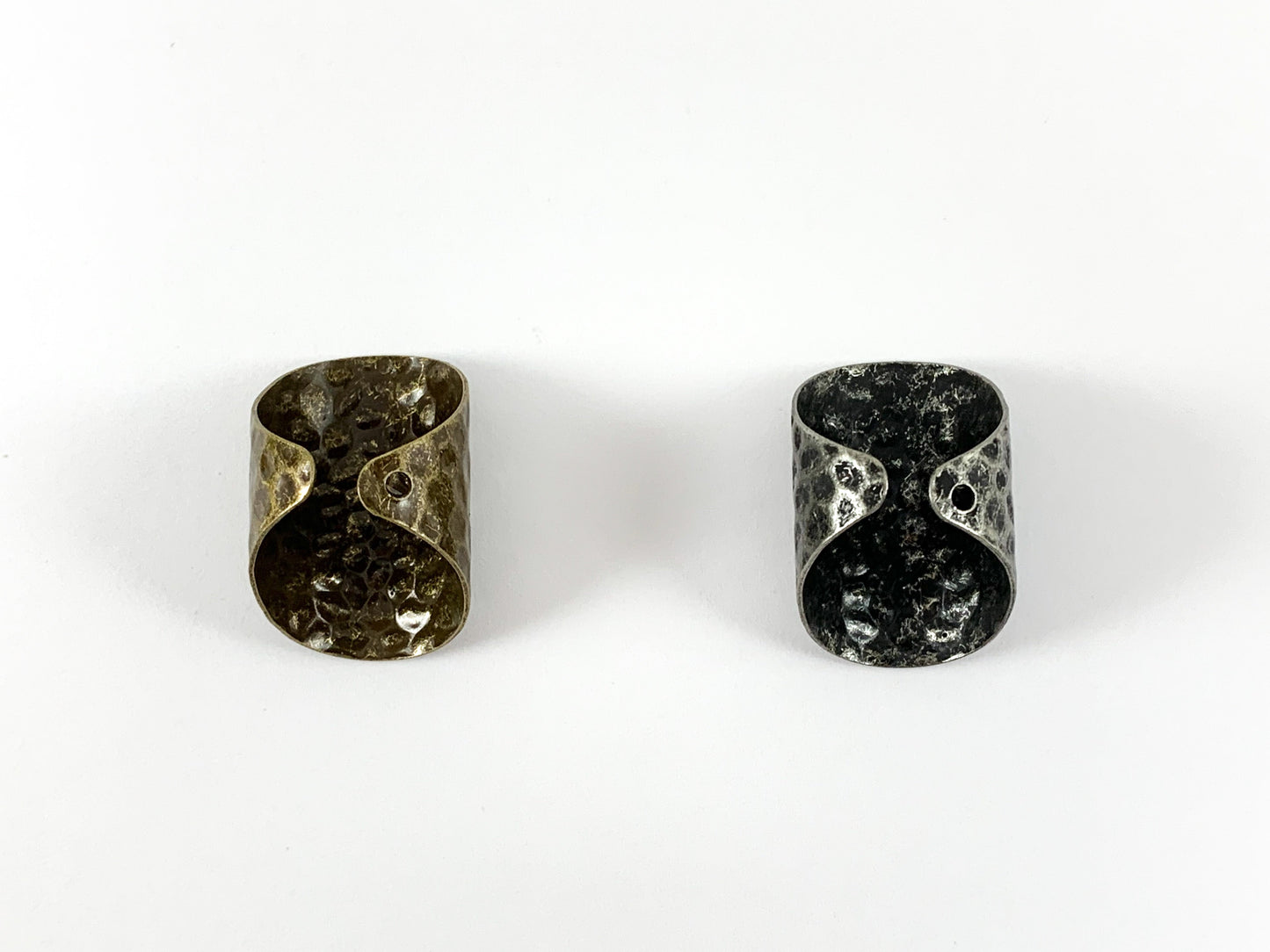 Hammered Fancy Gunmetal Matte Gunmetal Gold Bronze Silver Blank Rings over Copper Base 10pcs