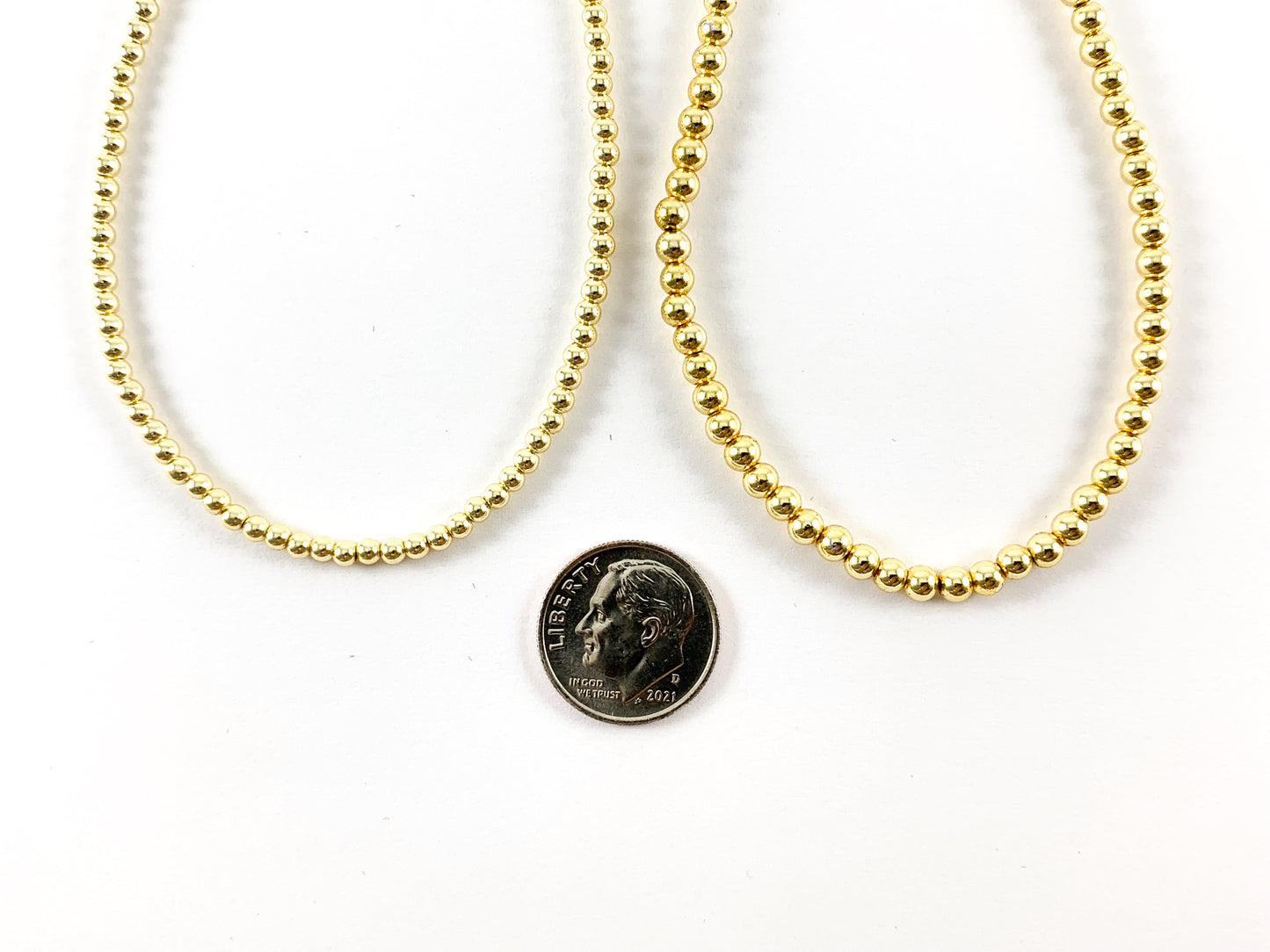 Delicate 18K Gold Plated Hematite Simple Choker Necklace