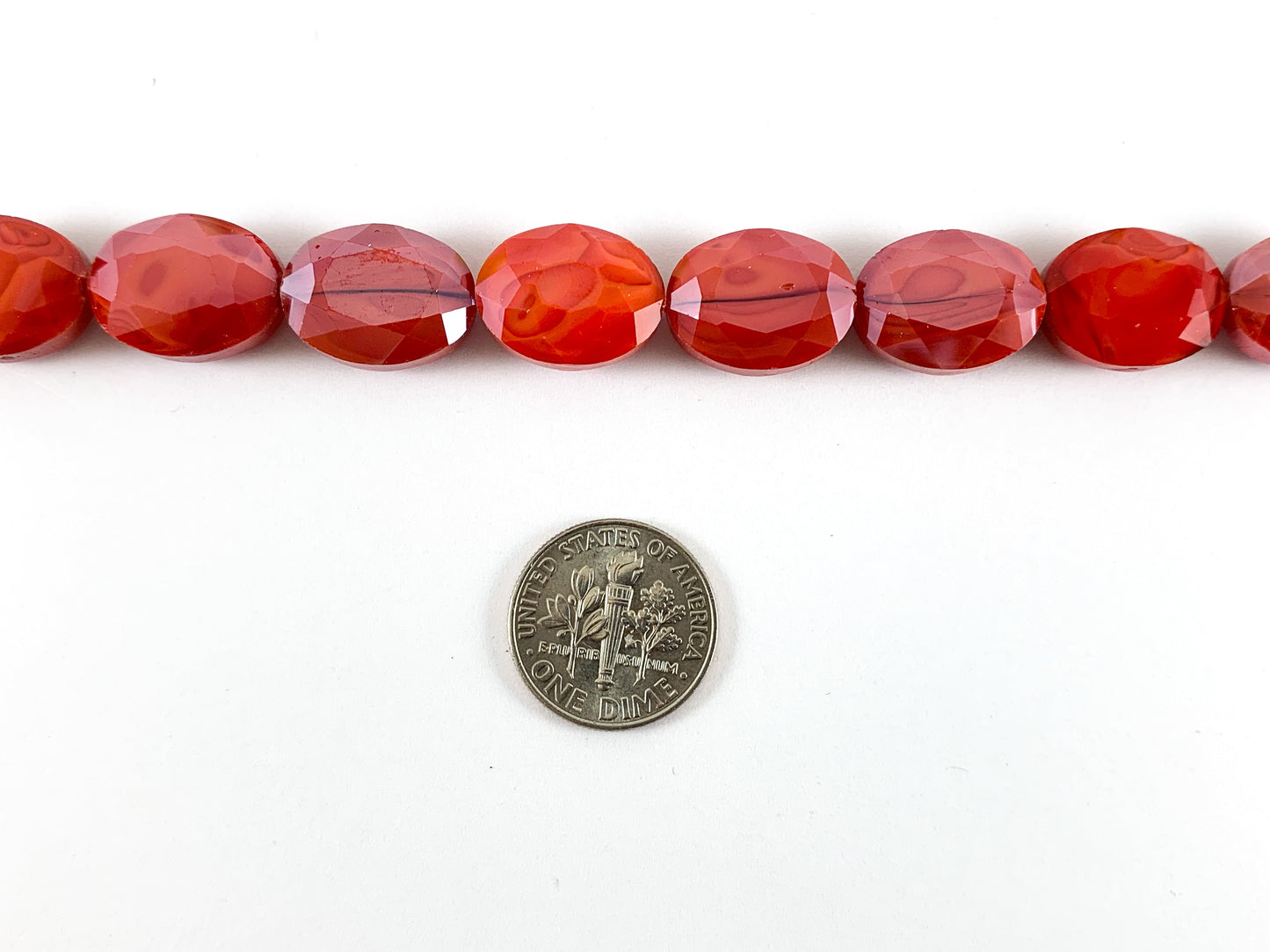 Faceted Shiny 12x16mm Dyed Jade Glass Oval Crystal Strands