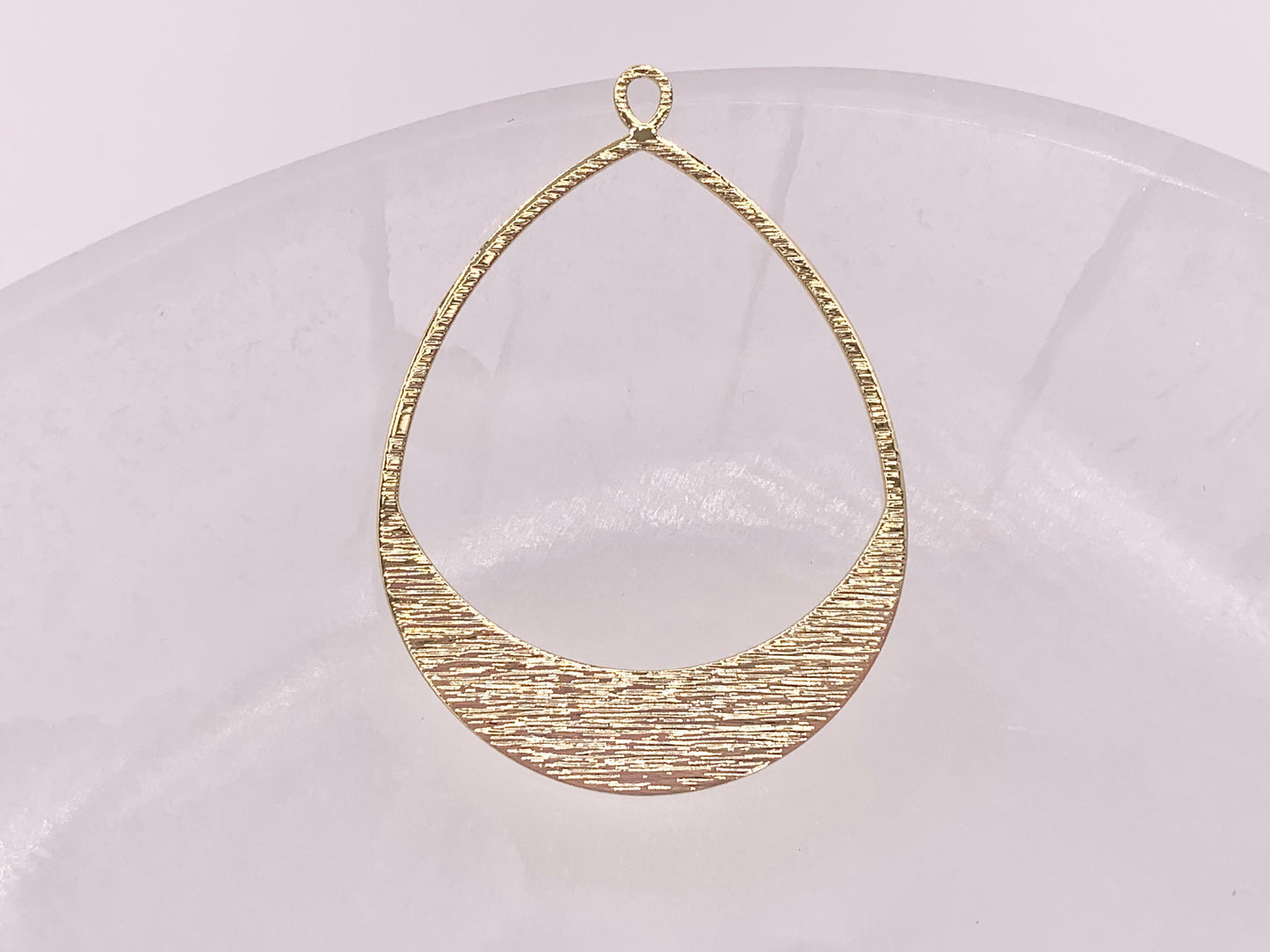 Large Fancy Teardrop Pendants in 18K Gold Plated Copper 10 pcs