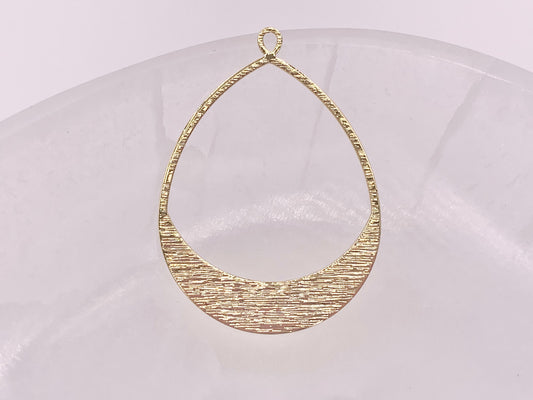 Large Fancy Teardrop Pendants in 18K Gold Plated Copper 10 pcs