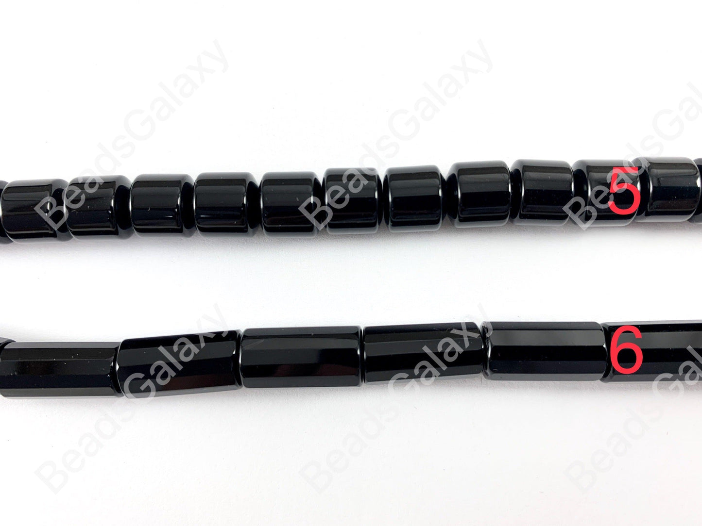 Grade AAA Solid Black Onyx Fine Cut Coin Oval Diamond Barrel Tube Faceted Shiny Natural Gemstone Beads High Quality Healing Stone Around 15" 1 strand