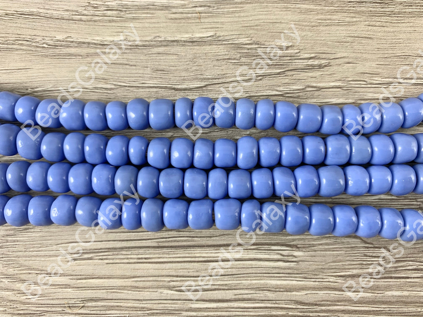 Handmade Periwinkle Sankas Glass Beads From Ghana Africa