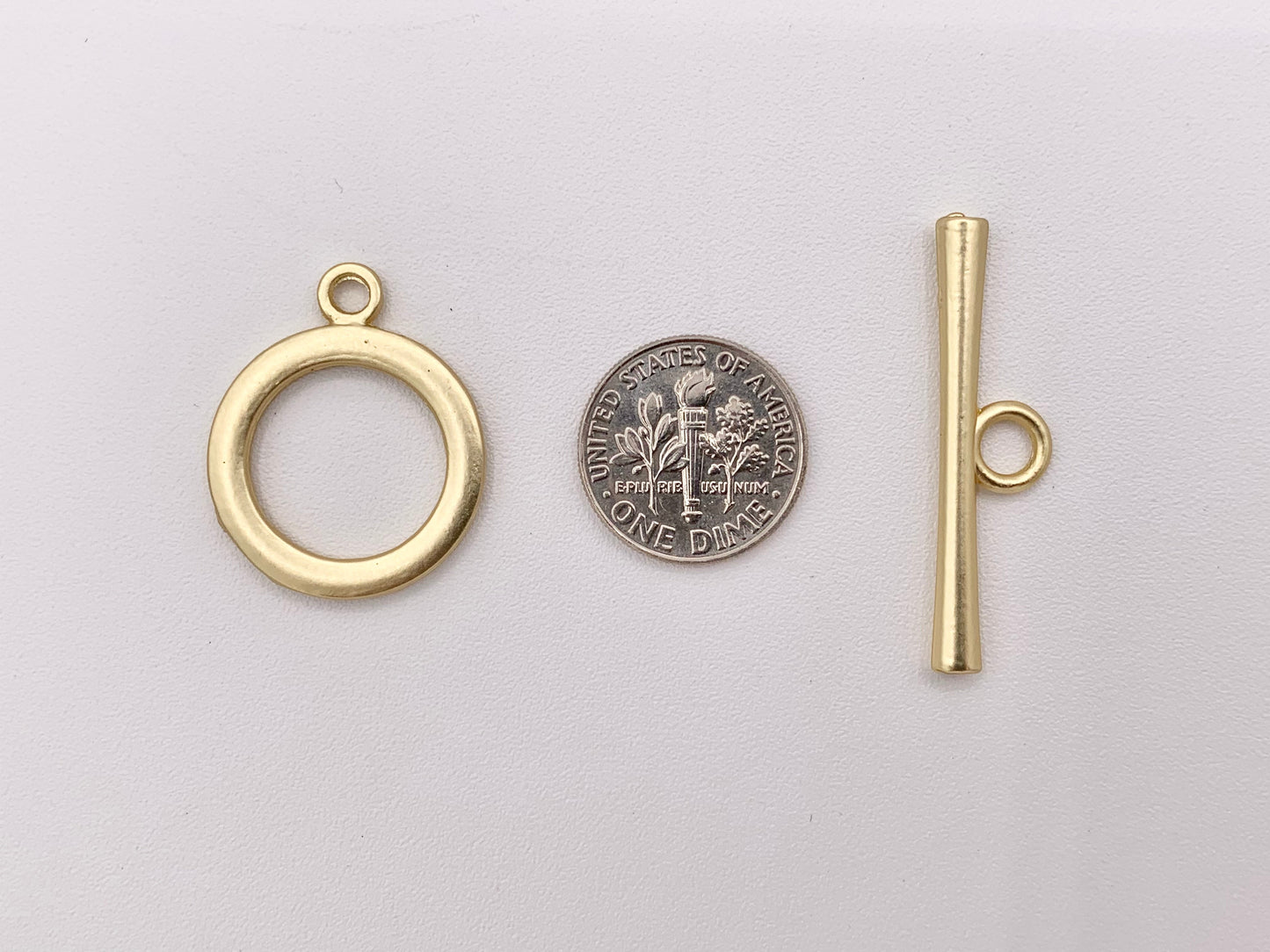 21mm Pewter Toggles Plain Circle Clasps in Rosy Gold, Gold, Matte Gold/Silver, Silver, Bronze, Copper And Gunmetal