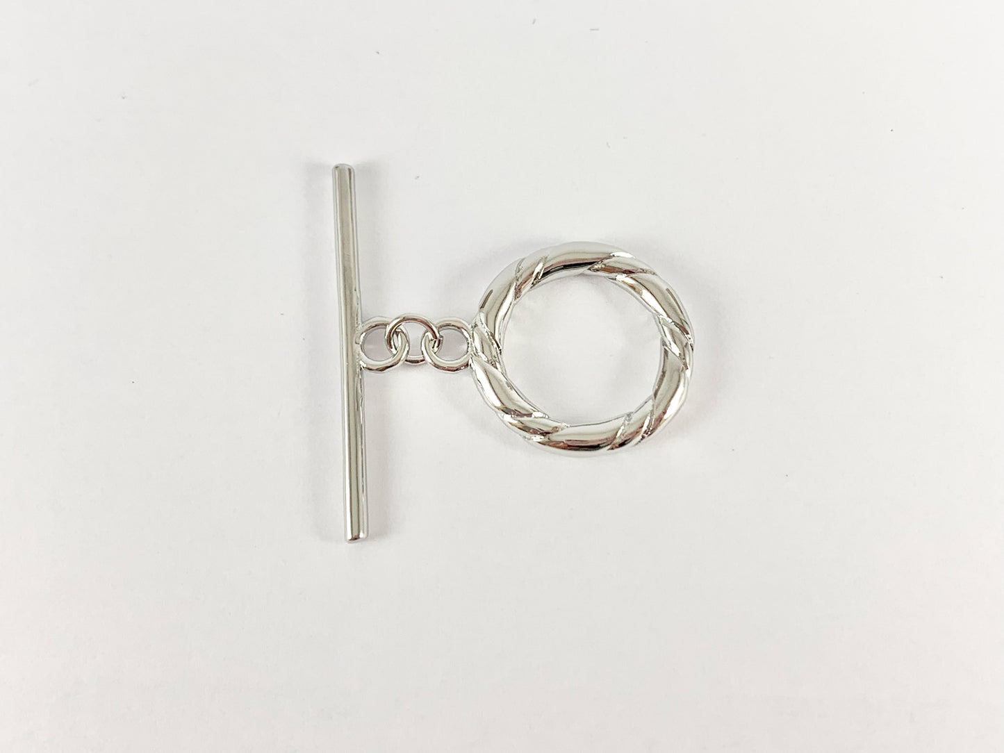 Toggle Clasp Findings Gold Silver Twisted Roped Toggle Clasps 20mm in 18K Gold or Silver Plated Copper 8 sets