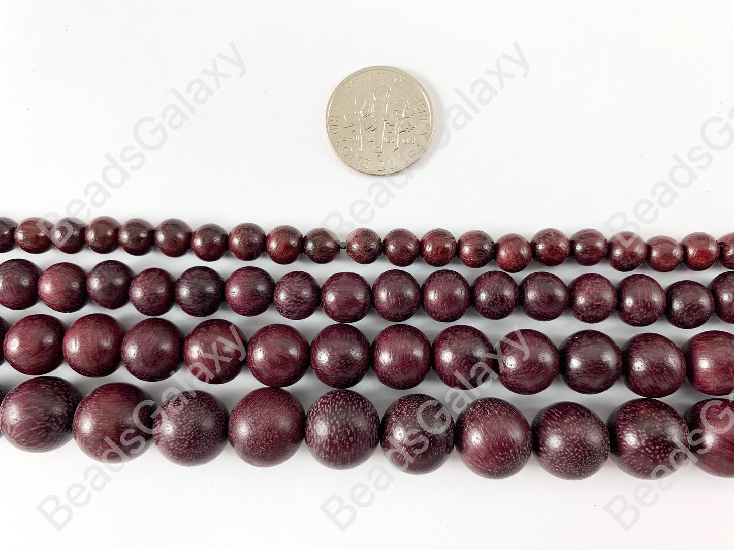 Sandalwood Round Smooth Natural Beads 15"-16"