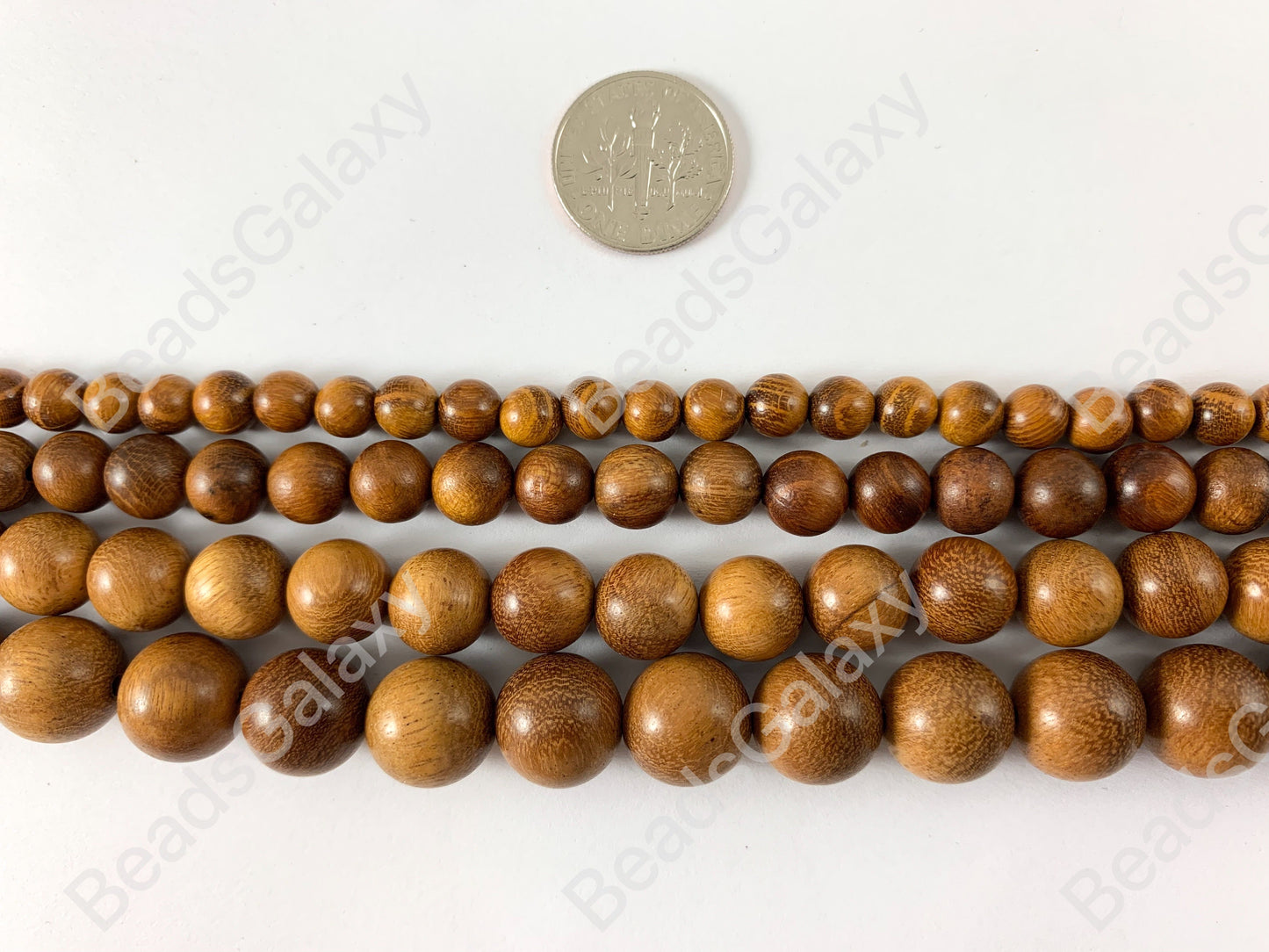 Sandalwood Round Smooth Natural Beads 15"-16"