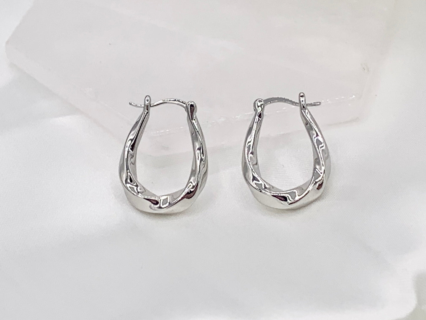 Simple Twisted Roped Teardrop Hoop Earring in Real 18K Gold/Silver Plated Over Copper 3 pairs
