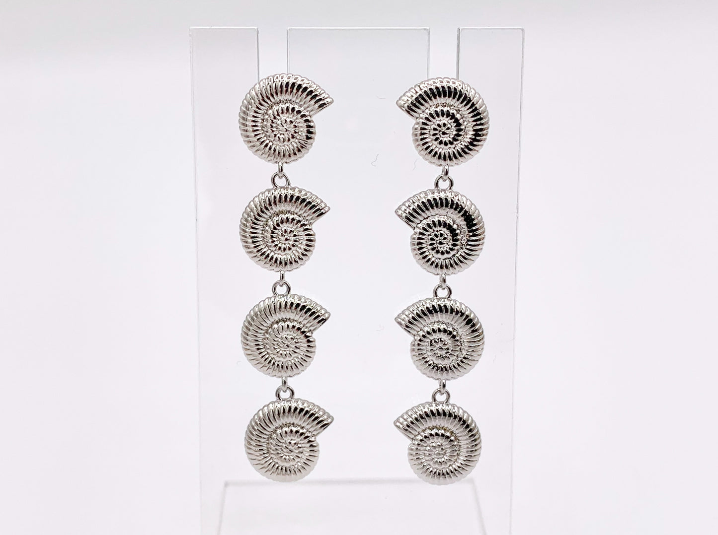 Sea Shell Snail Ocean Dangle Earrings in 18K Gold or Silver plated over Copper 3 pairs