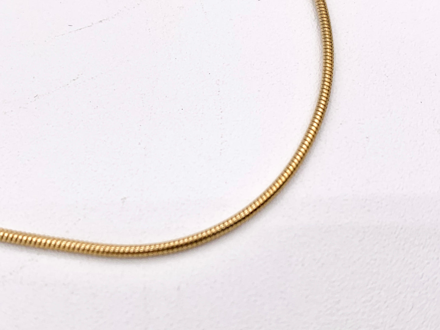 Delicate Round Snake Chain 1mm Necklace Gold Plated Stainless Steel Dainty Flexible Minimalist Finished Necklace 17" with Extension Link 5pcs