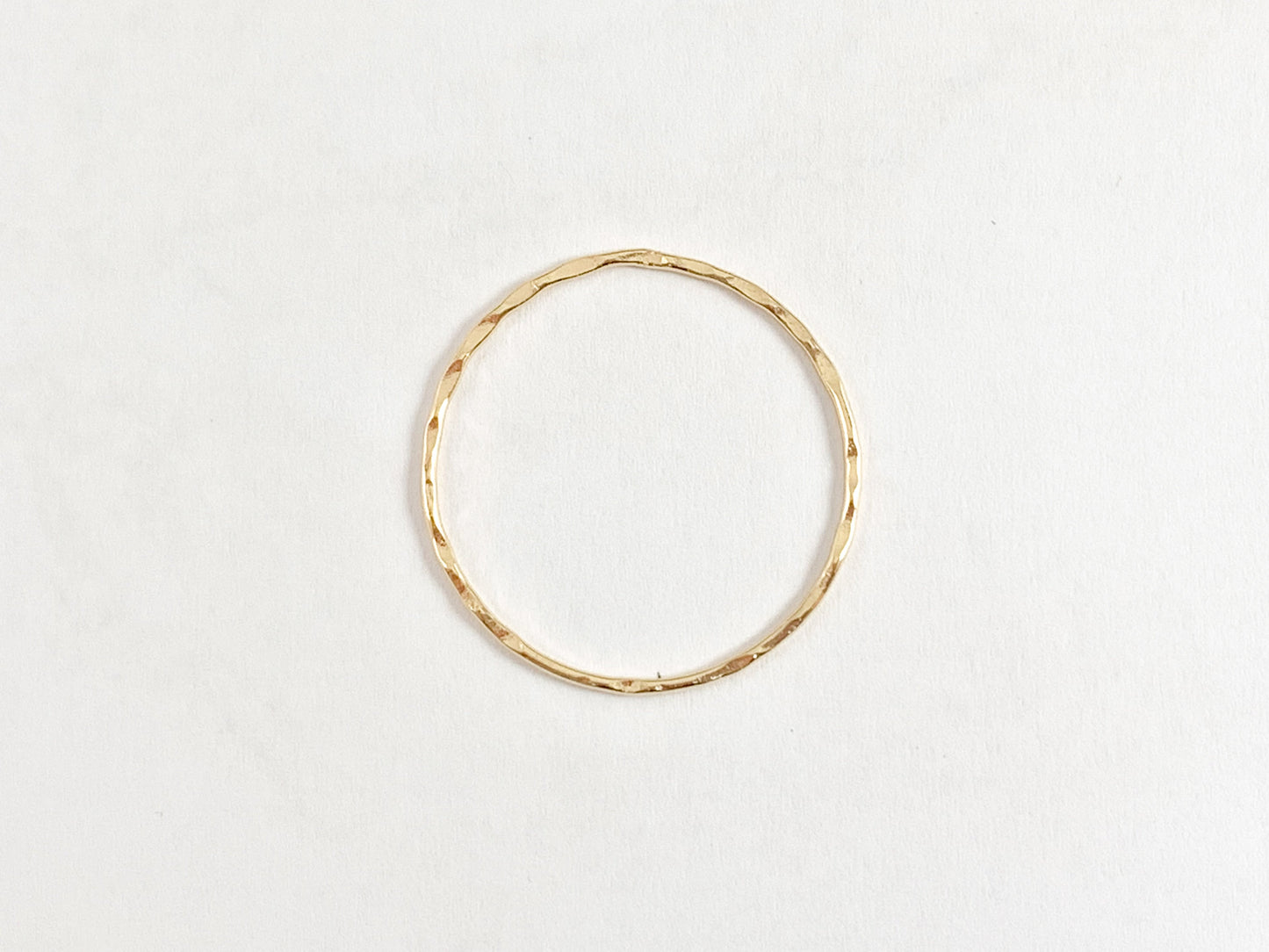 Real 18K Gold Plated Hammered Etched 30mm Circles Over Brass 10pcs
