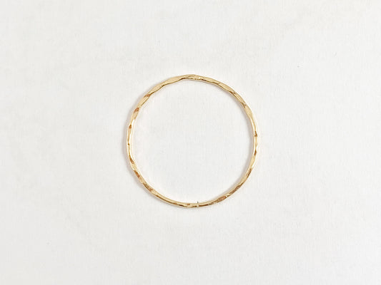 Real 18K Gold Plated Hammered Etched 30mm Circles Over Brass 10pcs