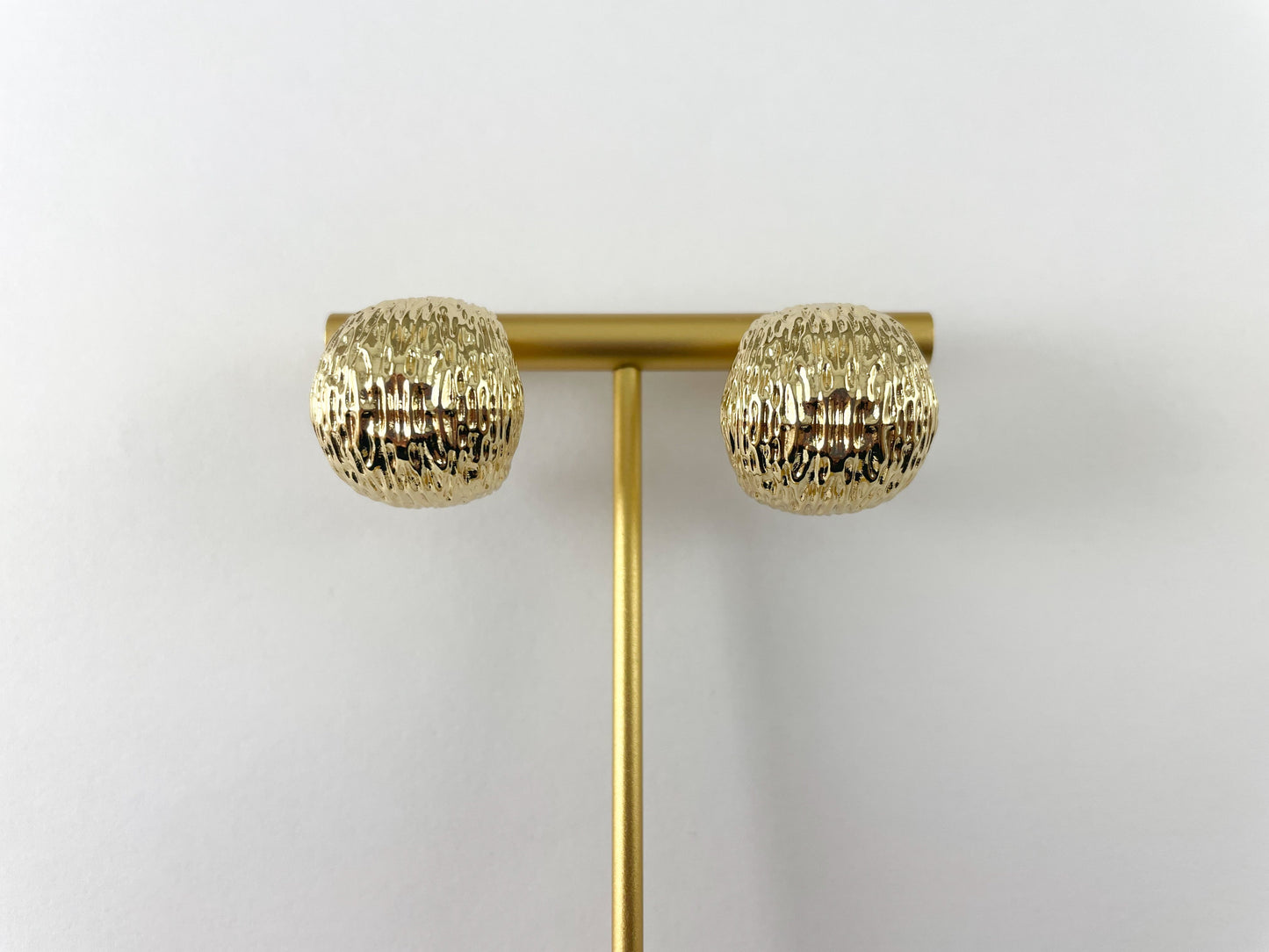 18K Gold or Silver Plated Thick Elegant Earring Huggies over Copper 3 pairs