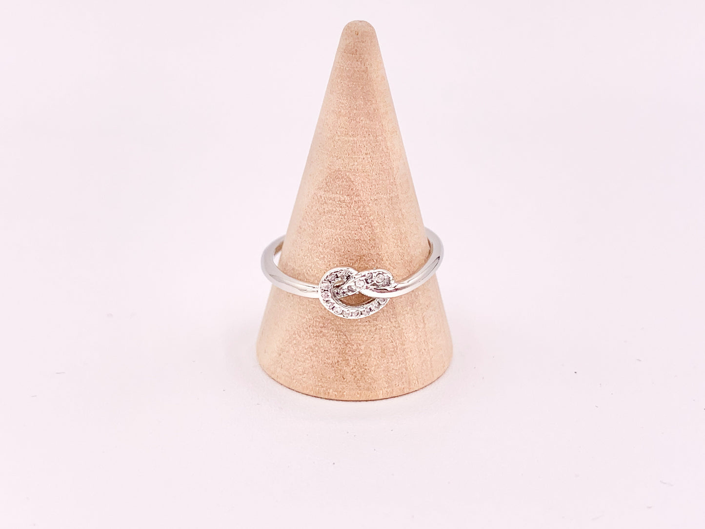 Tie the Knot Ring | Real Gold 18K Plated Copper CZ Pave Adjustable Dainty Minimalist Ring Stackable Ring 4 pcs