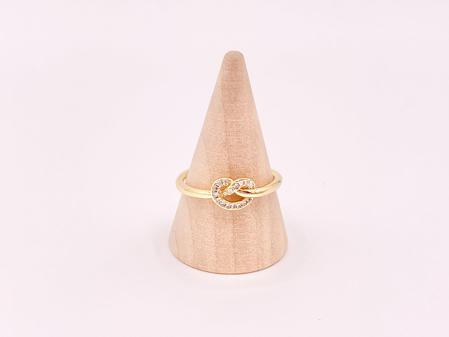 Tie the Knot Ring | Real Gold 18K Plated Copper CZ Pave Adjustable Dainty Minimalist Ring Stackable Ring 4 pcs