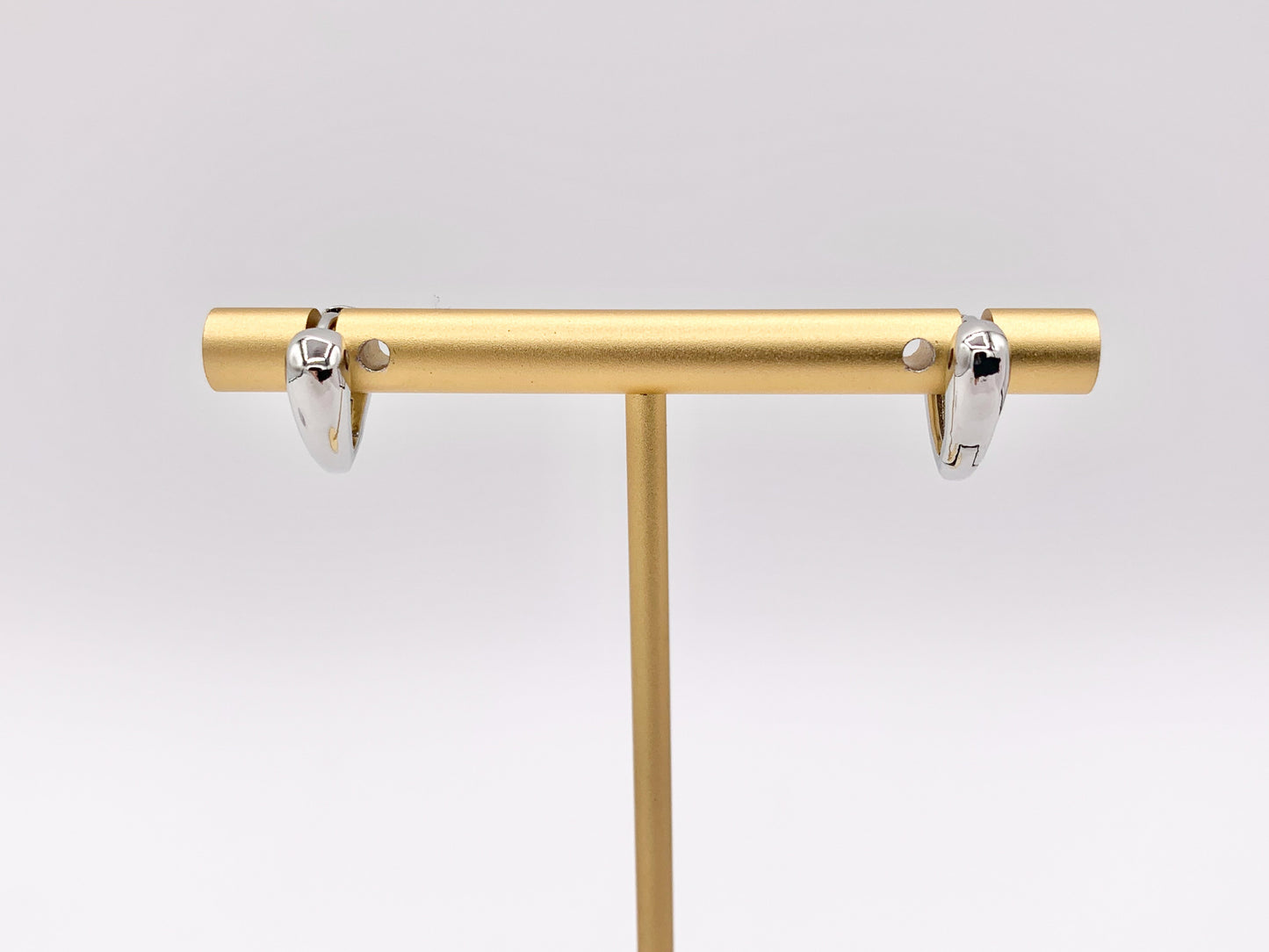 Dainty Triangle V 13mm Earring Huggies in 18K Gold or Silver Plated Copper 5 pairs